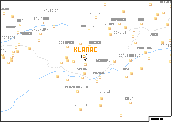 map of Klanac