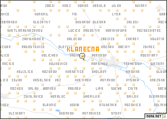map of Klanečná