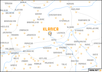 map of Klanica