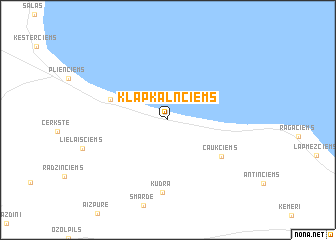 map of Klapkalnciems