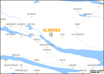 map of Kläppen