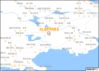 map of Klappnäs