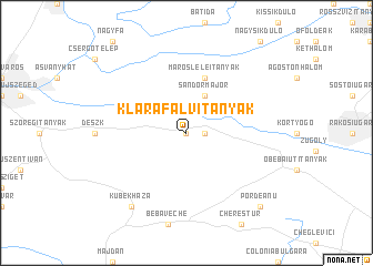 map of Klárafalvitanyák