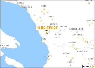 map of Klarićevac