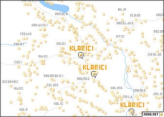 map of Klarići