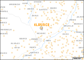 map of Klašnice