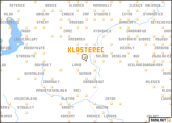 map of Klášterec