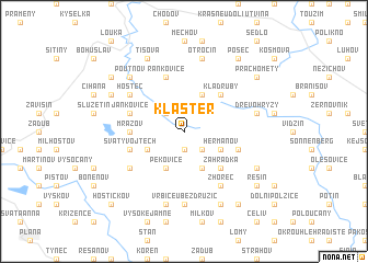 map of Klášter