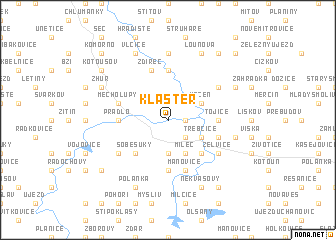 map of Klášter