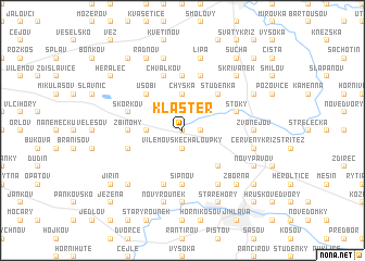 map of Klášter