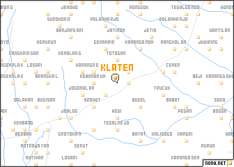 map of Klaten