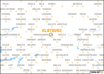 map of Klatovec
