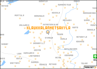 map of Klaukkalan Metsäkylä