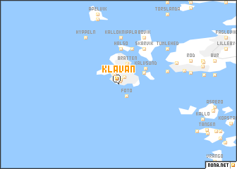 map of Klåvan