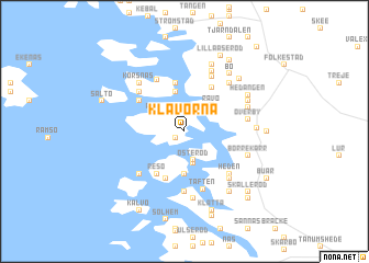 map of Klåvorna
