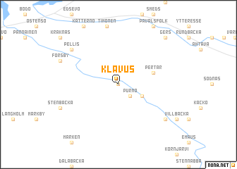 map of Klåvus