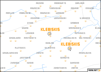 map of Klebiškis