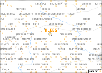 map of Klebš