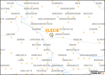 map of Klecie