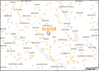 map of Klečka