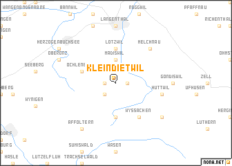 map of Kleindietwil