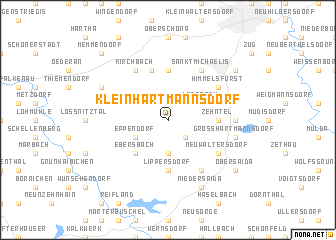 map of Kleinhartmannsdorf