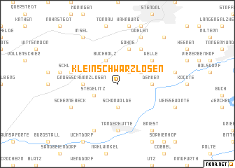 map of Kleinschwarzlosen