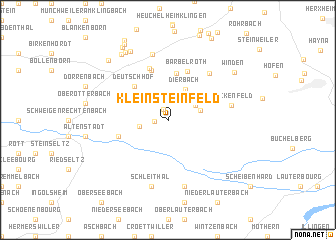 map of Kleinsteinfeld