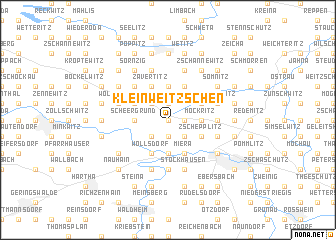 map of Kleinweitzschen