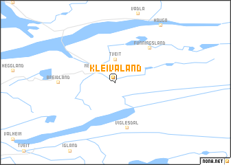 map of Kleivaland