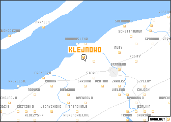 map of Klejnowo