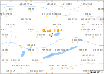 map of Klejtrup