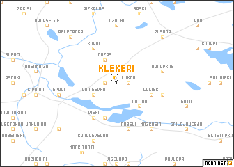 map of Kleķeri