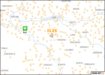 map of Klek