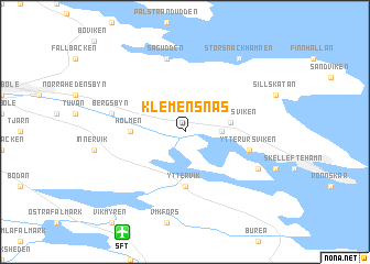 map of Klemensnäs
