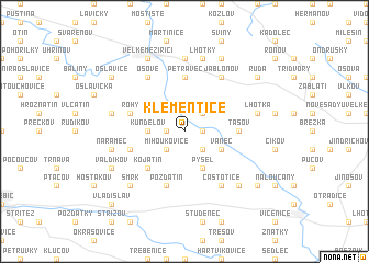 map of Klementice