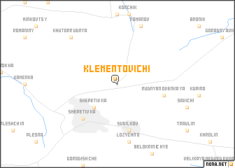 map of Klementovichi