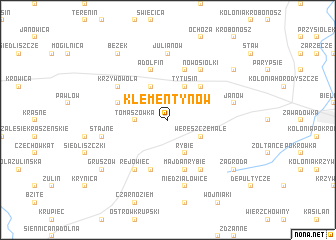 map of Klementynów