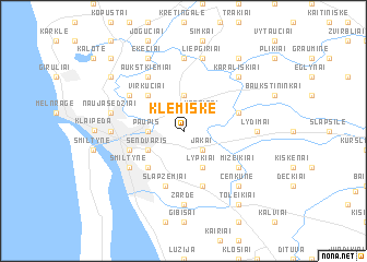 map of Klemiškė