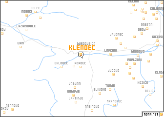 map of Klenoec