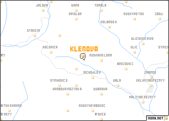 map of Klenová