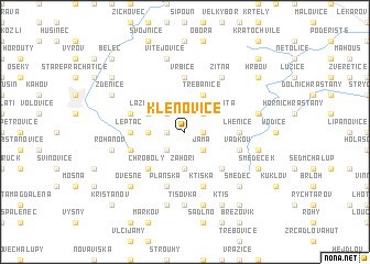 map of Klenovice