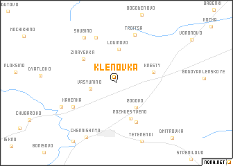 map of Klënovka