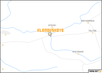 map of Klenovskoye