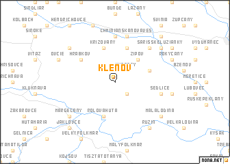 map of Klenov