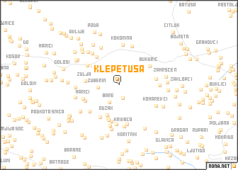 map of Klepetuša