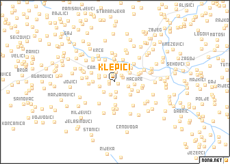 map of Klepići