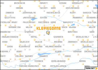 map of Klępie Górne