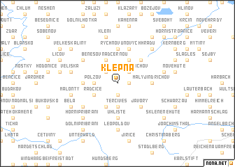 map of Klepná