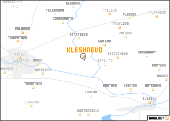 map of Kleshnëvo